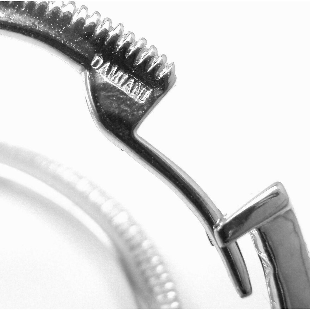 Authentic! Damiani 18k Rose/white Gold Diamond Hoop Earrings​ - Picture 9 of 9